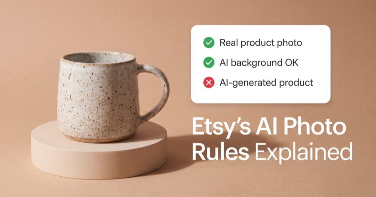 AI product photos on Etsy: what's allowed, and lifestyle shots that work