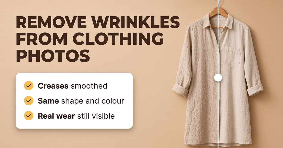 How to remove wrinkles from clothes in photos (without changing the item)