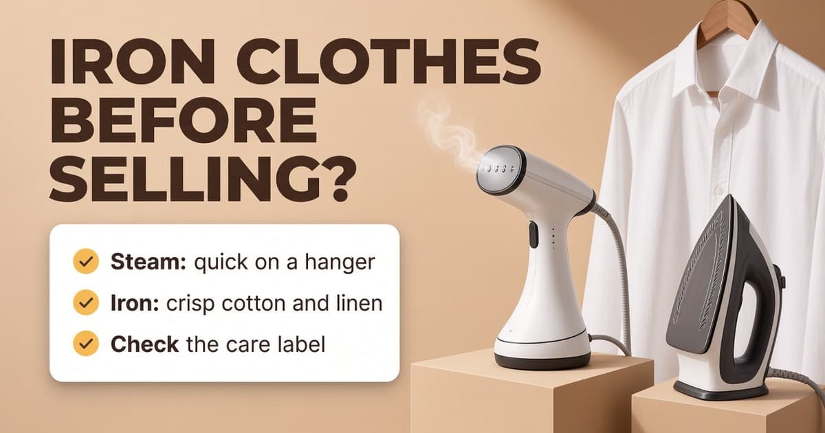 Should you iron or steam clothes before selling them online?